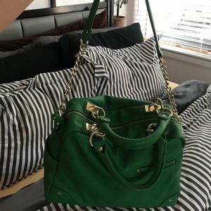 Olivia + Joy Green and Gold hardware Purse